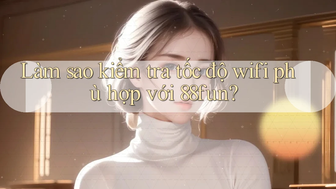 Làm sao kiểm tra tốc độ wifi phù hợp với 88fun?
