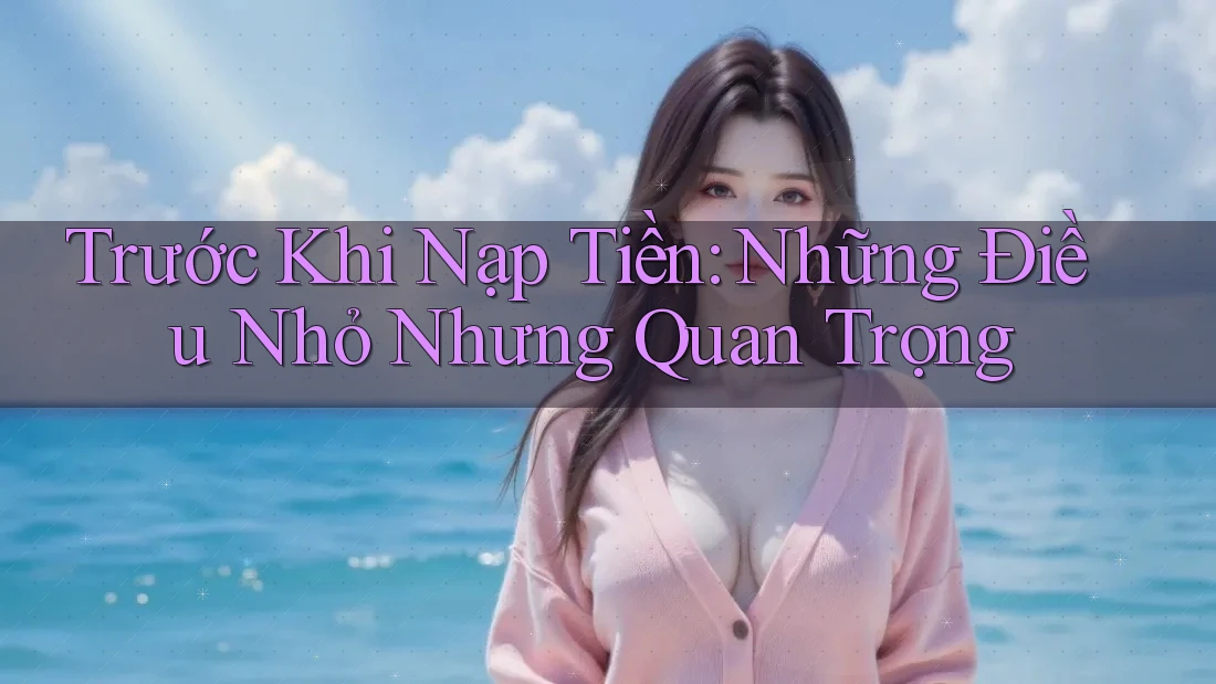 Trước khi nạp tiền: Những điều nhỏ nhưng quan trọng Trước khi nạp tiền: Những điều nhỏ nhưng quan trọng